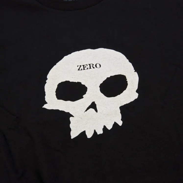 Zero Single Skull Black White T-Shirt [Size: L]