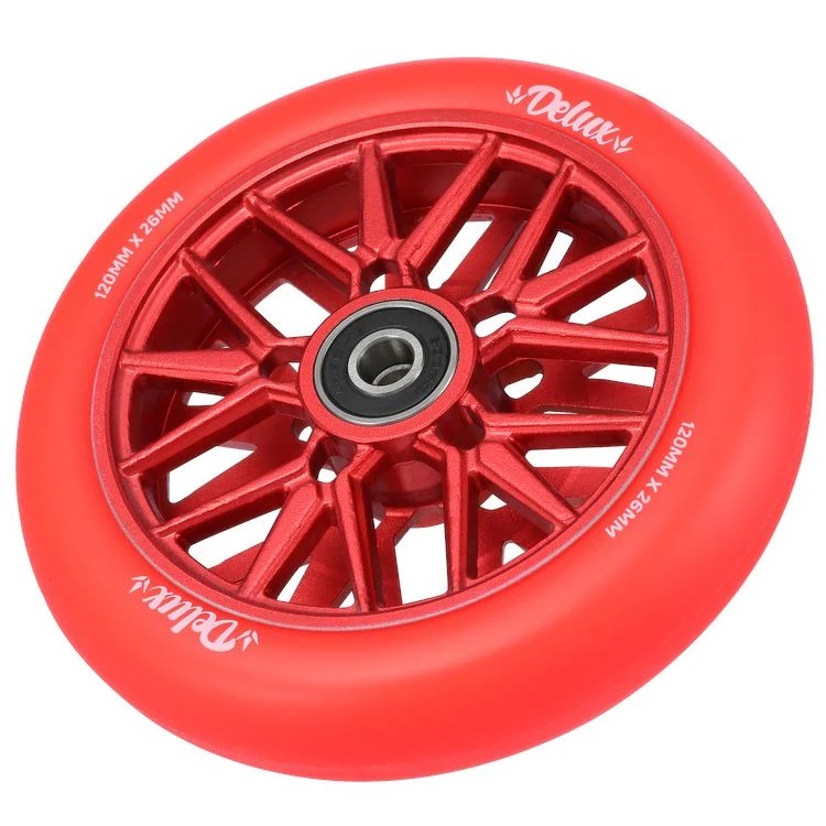 Envy Delux Red 120mm Set Of 2 Scooter Wheels