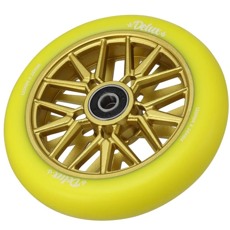 Envy Delux Yellow 120mm Set Of 2 Scooter Wheels