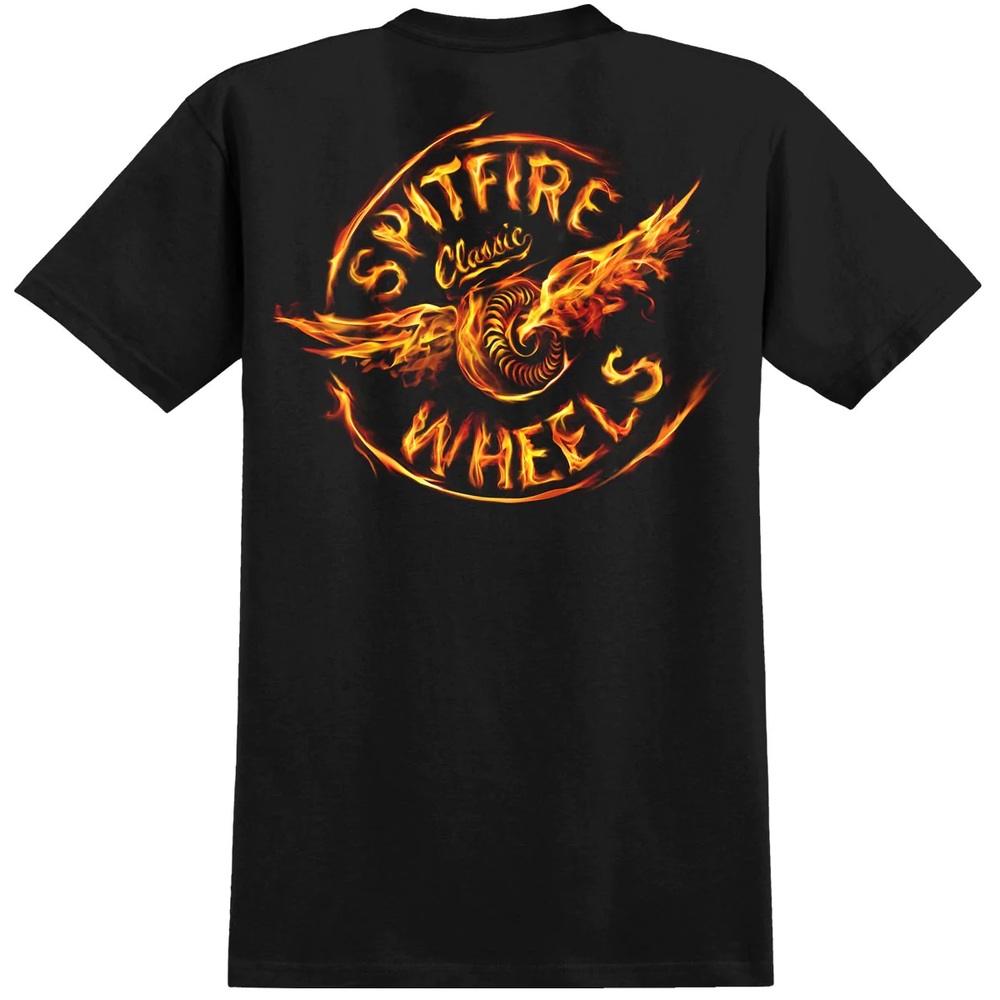 Spitfire Flamed Flying Class Black T-Shirt