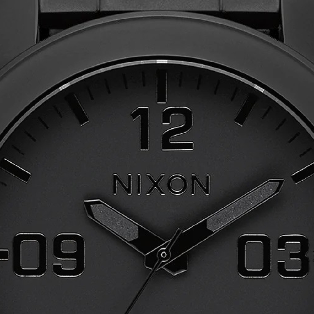 Nixon Corporal Stainless Steel All Matte Black Polished Black Watch