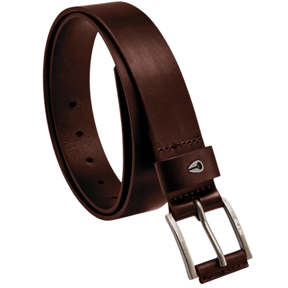 Nixon Americana Dark Brown Leather Belt [Size: M]