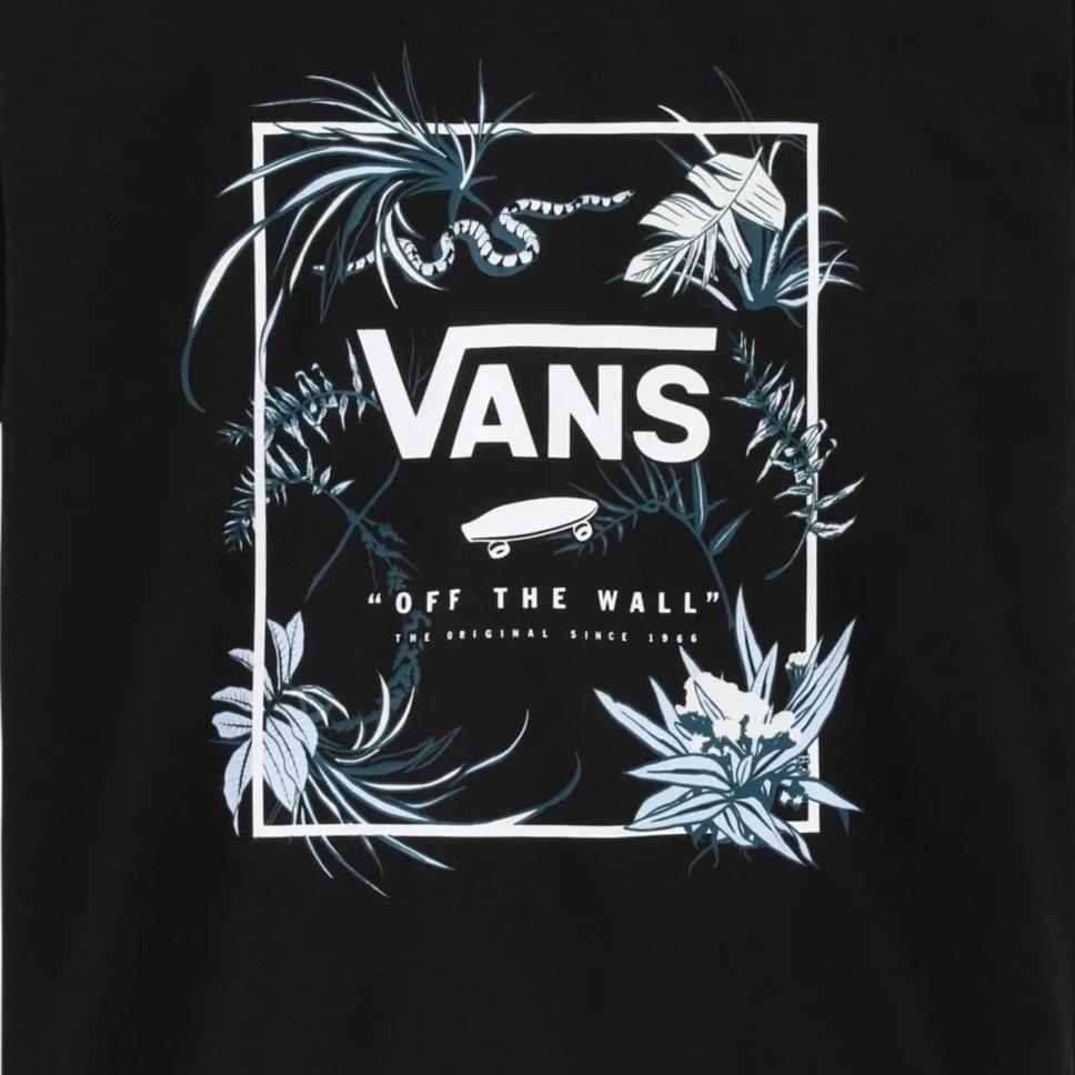 Vans Classic Print Box Black Deep Teal T-Shirt