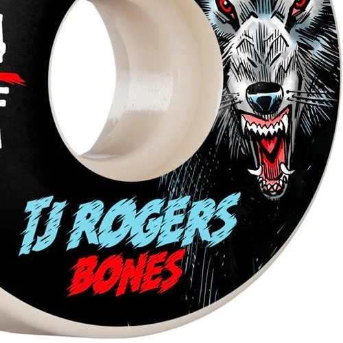 Bones Rogers Black Wolf STF V3 103A 54mm Skateboard Wheels