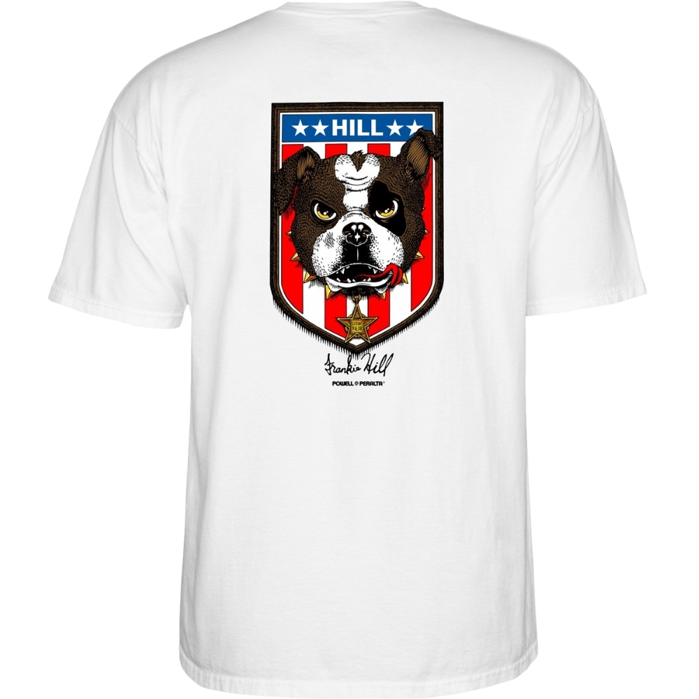 Powell Peralta Frankie Hill Bulldog White T-Shirt [Size: M]