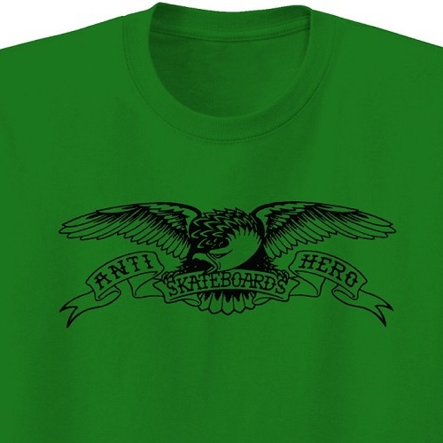Anti Hero Basic Eagle Kelly Green Black Youth T-Shirt [Size: S]