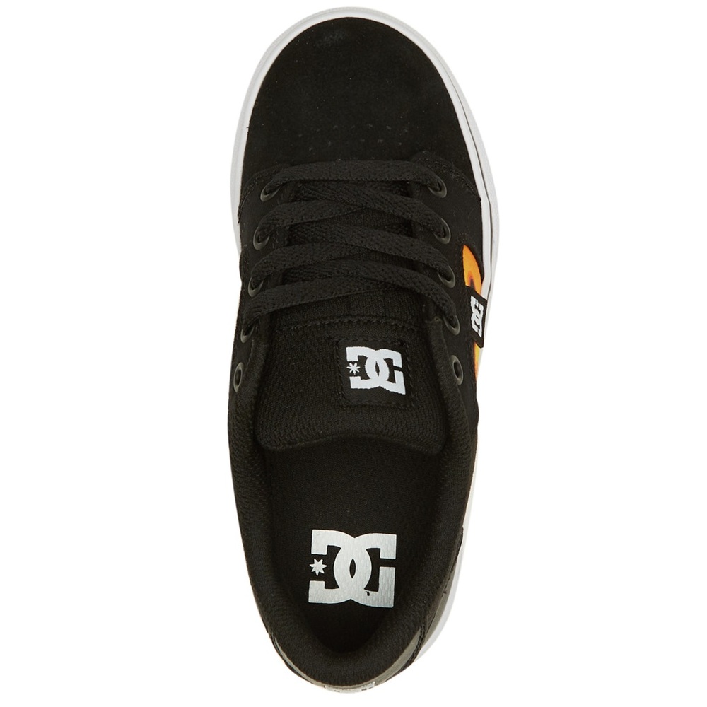 DC Anvil Black Flames Youth Skate Shoes