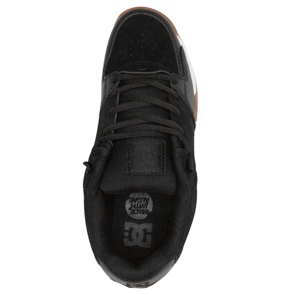 DC Versatile Black White Gum Mens Skate Shoes
