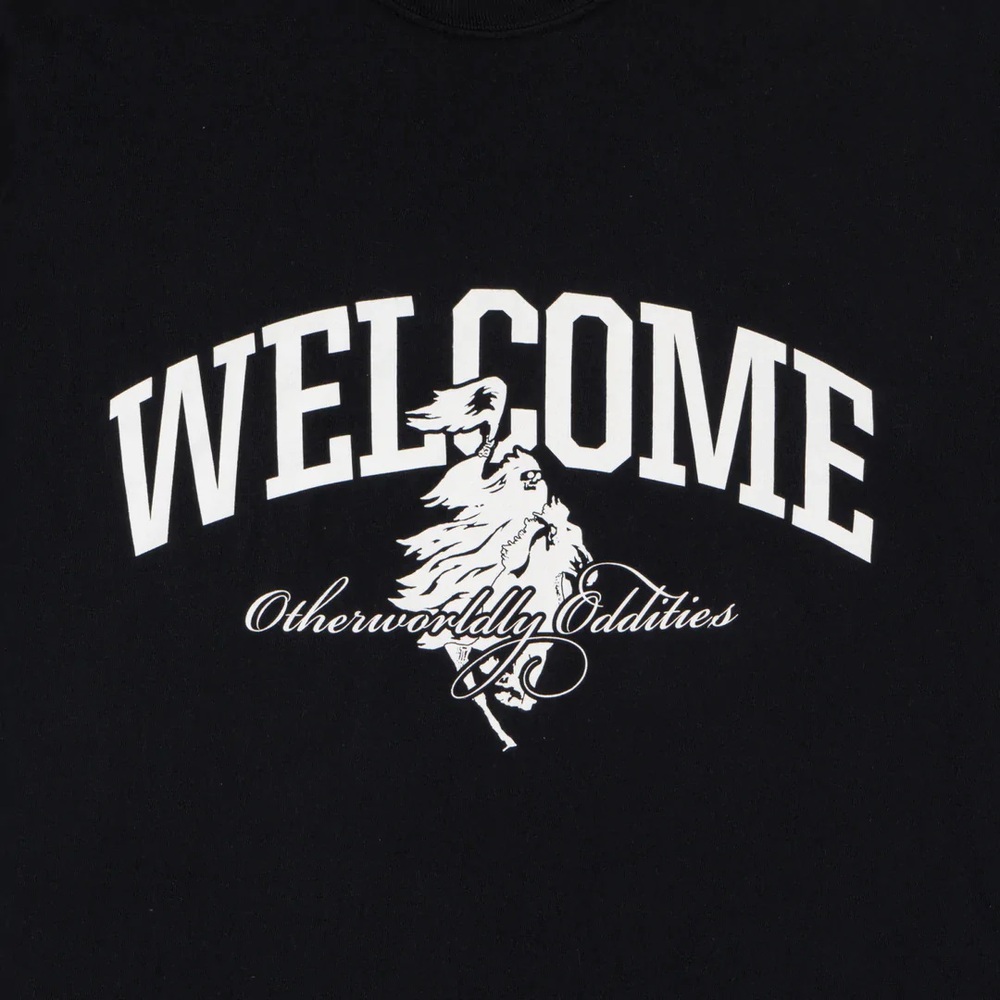 Welcome Skateboards Collegiate Garment Dyed Black T-Shirt