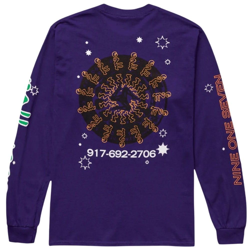 Call Me 917 Hippy Purple Long Sleeve T-Shirt