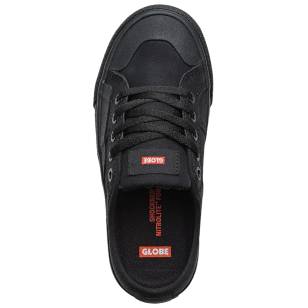 Globe Surplus Black Mock Black Kids Skate Shoes [Size: US 6]