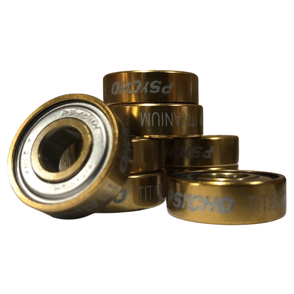 Psycho Titanium 8 Pack Skateboard Bearings