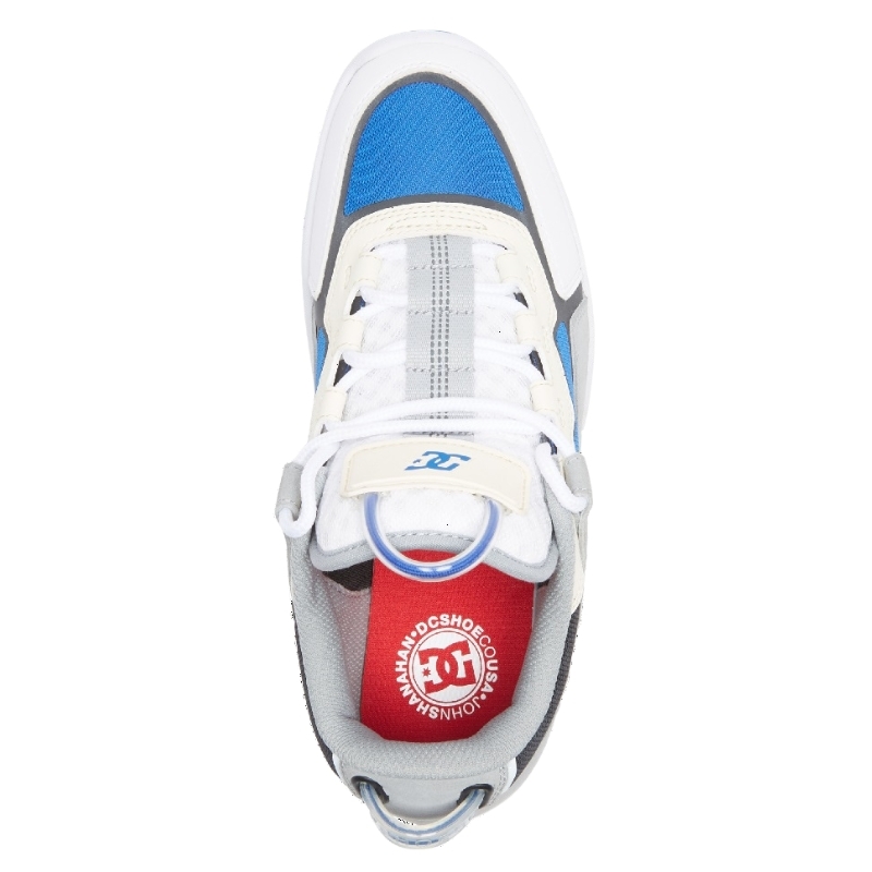 DC Metric Shanahan Grey White Blue Mens Skate Shoes