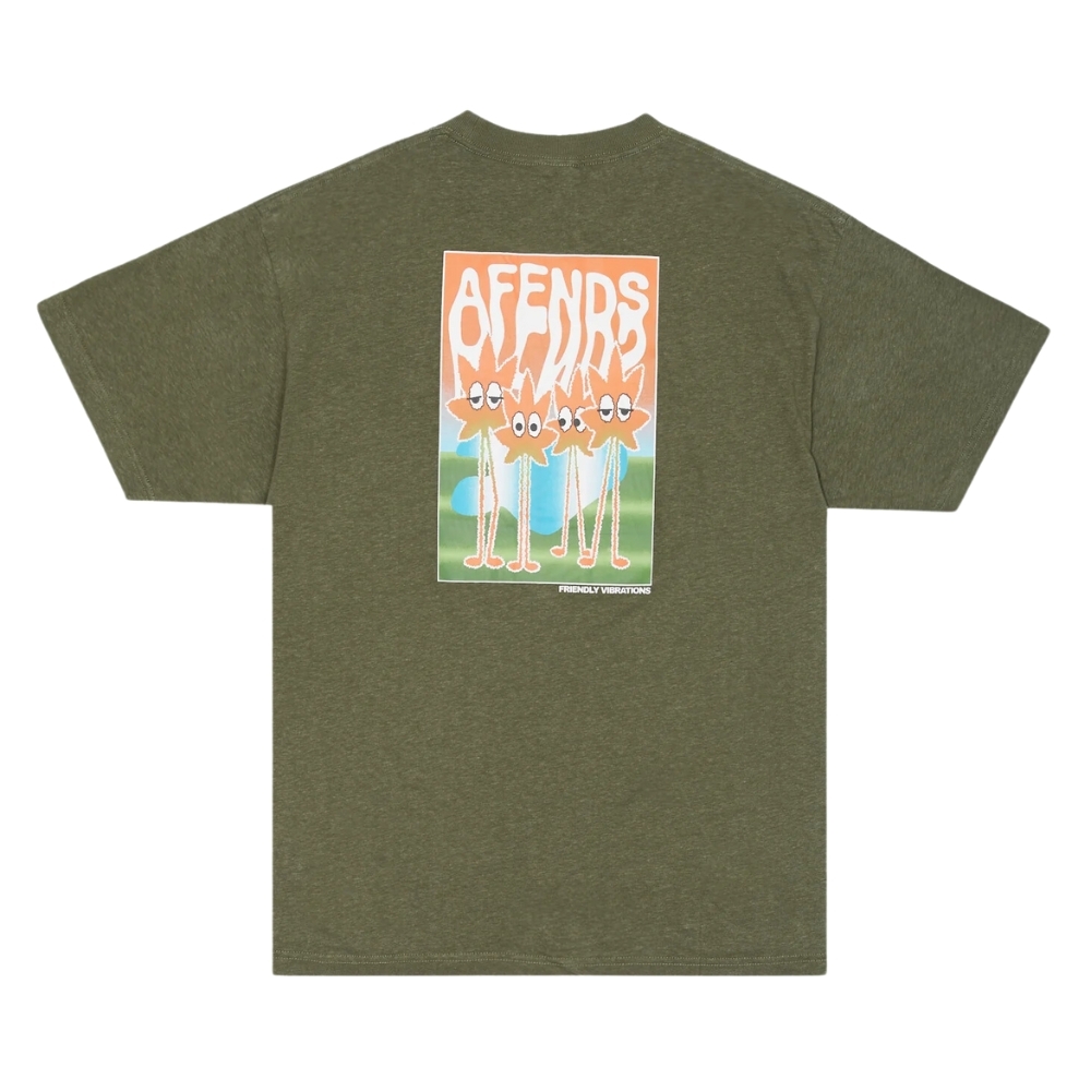 Afends Vibrations Hemp Boxy Graphic Cypress T-Shirt [Size: M]