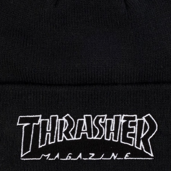 Thrasher Outlined Logo Black Beanie