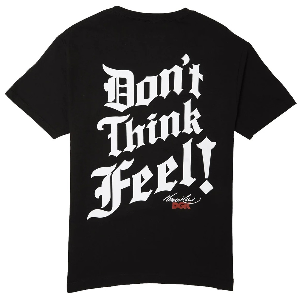 DGK Don't Think Bruce Lee Black T-Shirt [Size: S]