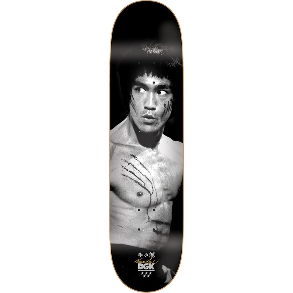 Dgk Bruce Lee Golden Dragon Lenticular Black 8.0 Skateboard Deck