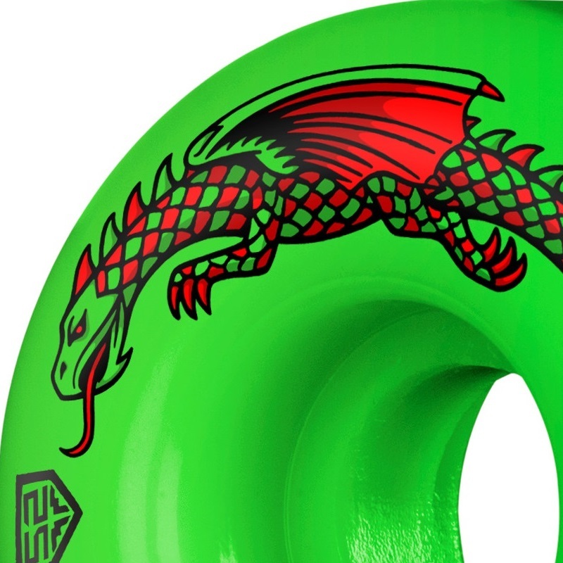 Powell Peralta Dragon Formula Green 93A 52mm x 31mm Skateboard Wheels