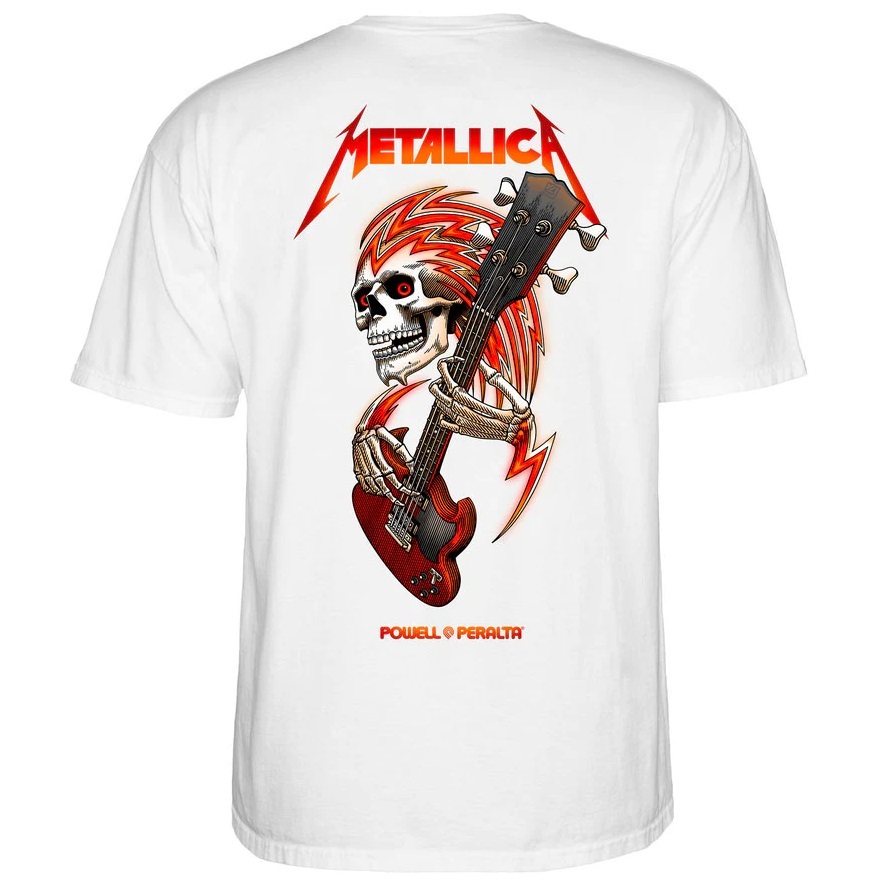 Powell Peralta Metallica Collab White T-Shirt [Size: M]