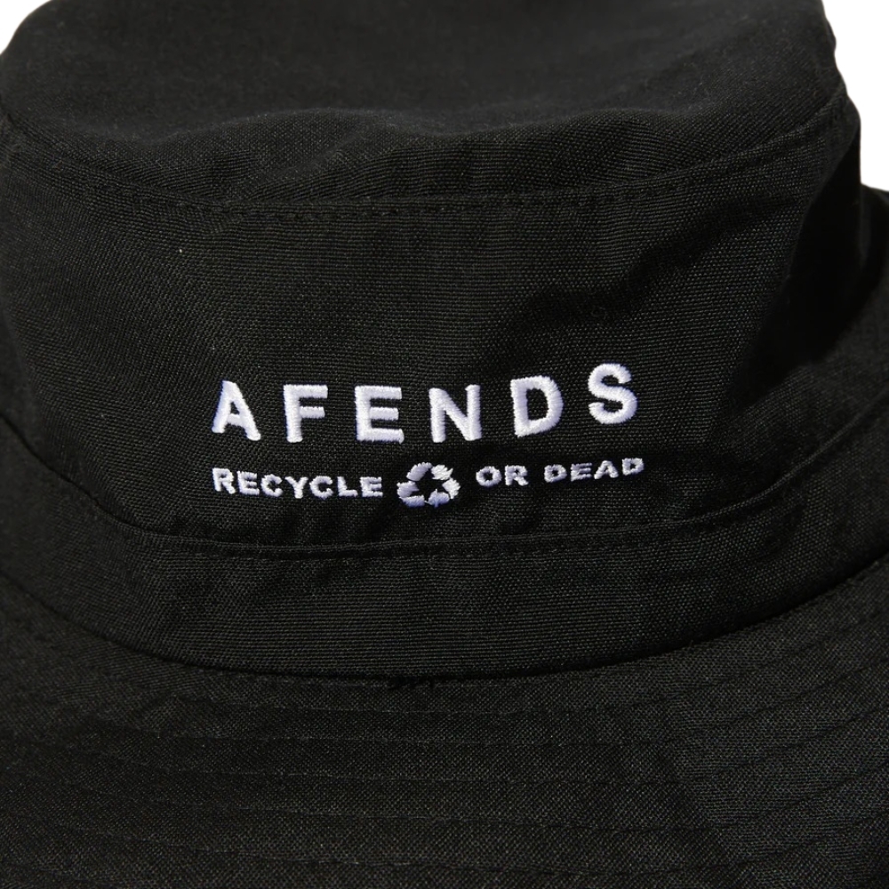 Afends Calico Recycled Black Bucket Hat