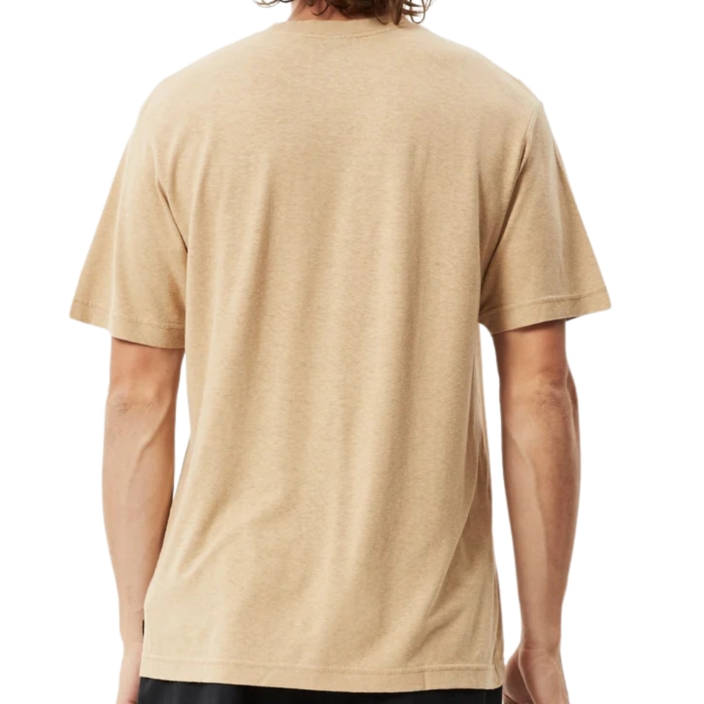 Afends Heatwave Hemp Retro Graphic Logo Tan T-Shirt [Size: S]