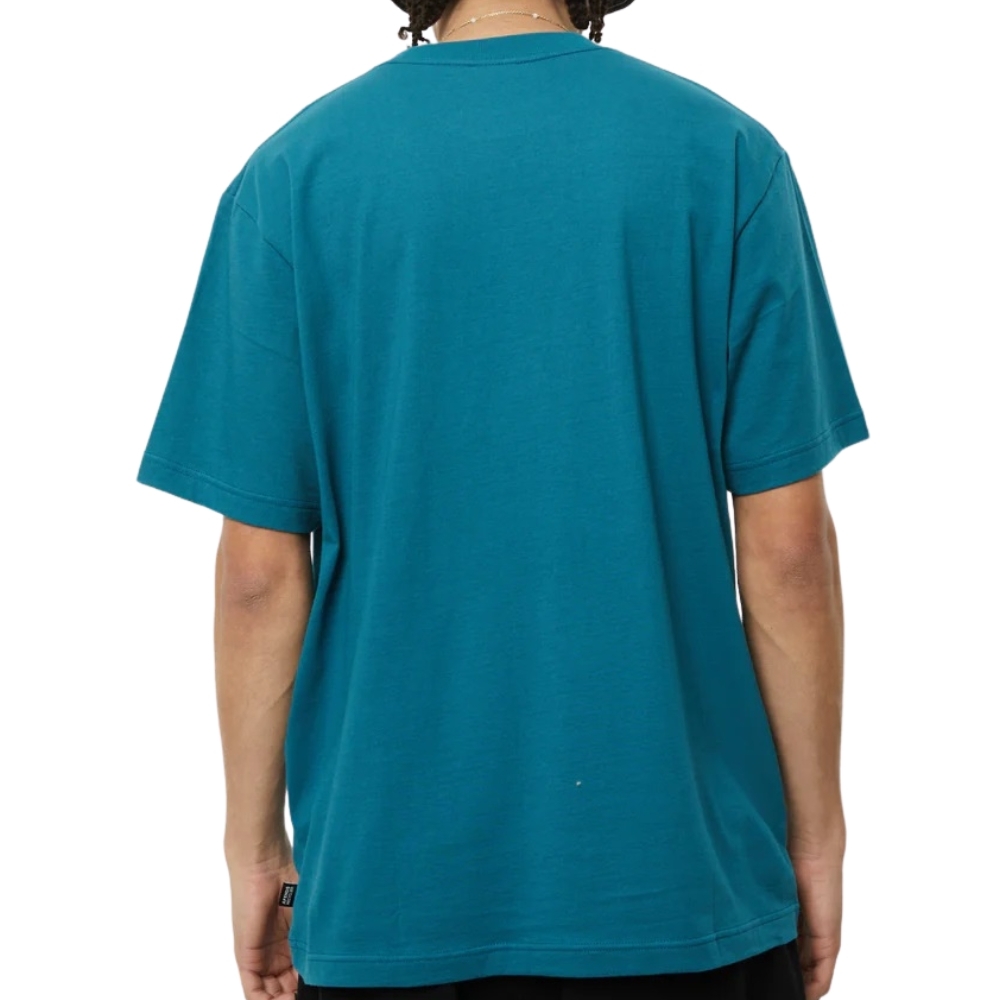 Afends Bloom Recycled Retro Graphic Logo Azure T-Shirt [Size: S]