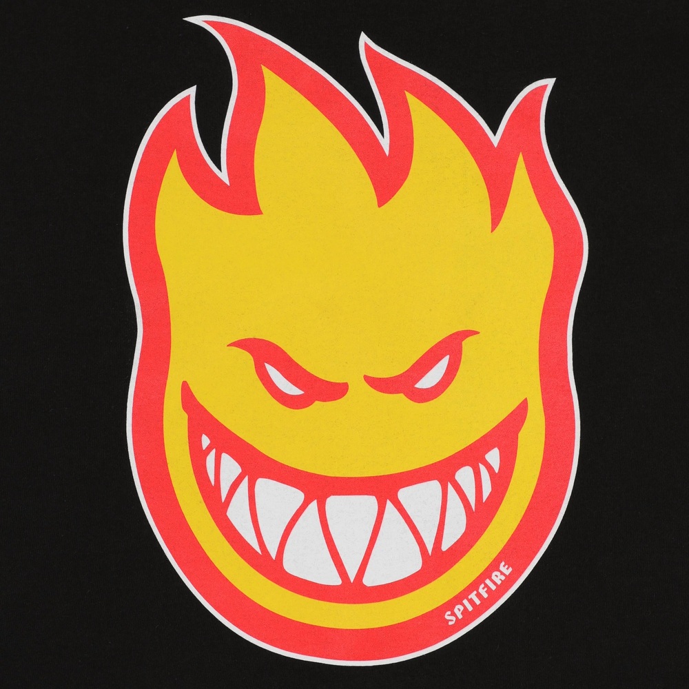 Spitfire Bighead Fill Black Gold Long Sleeve Shirt [Size: S]