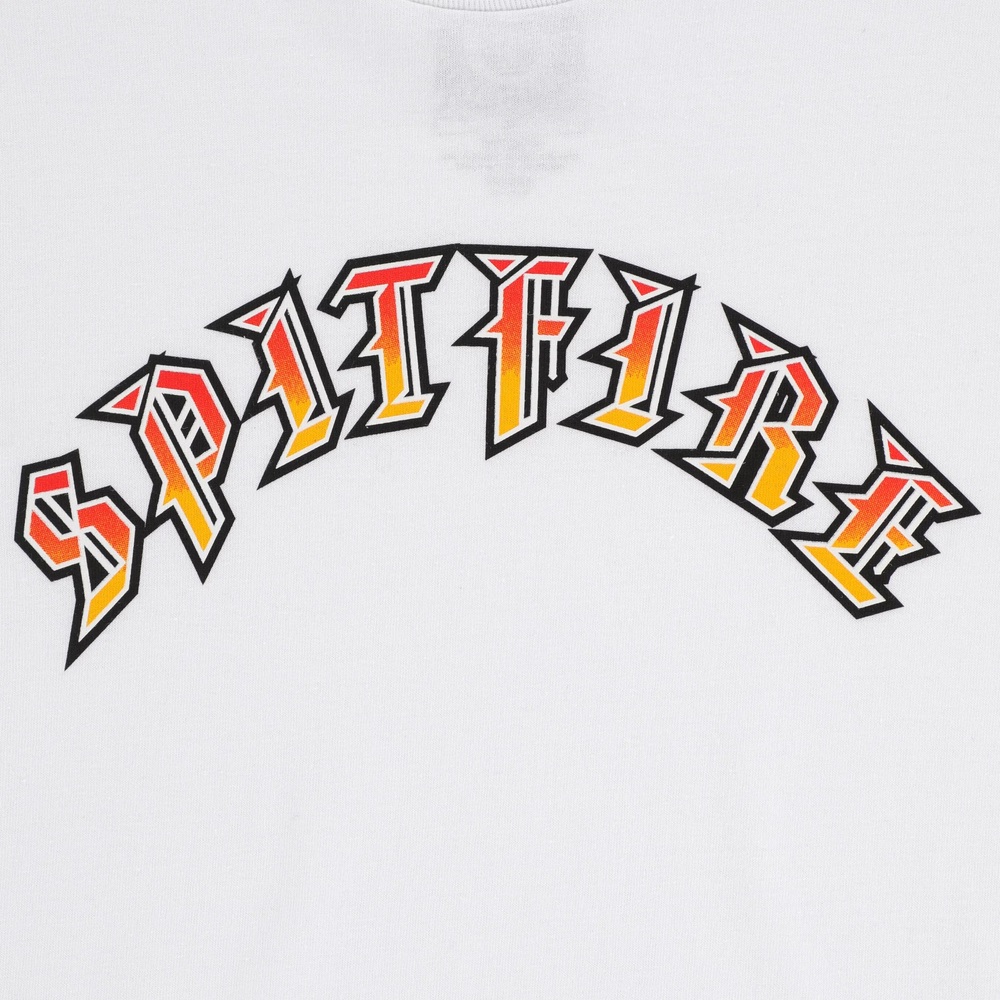 Spitfire Old E Fade Fill White Red T-Shirt