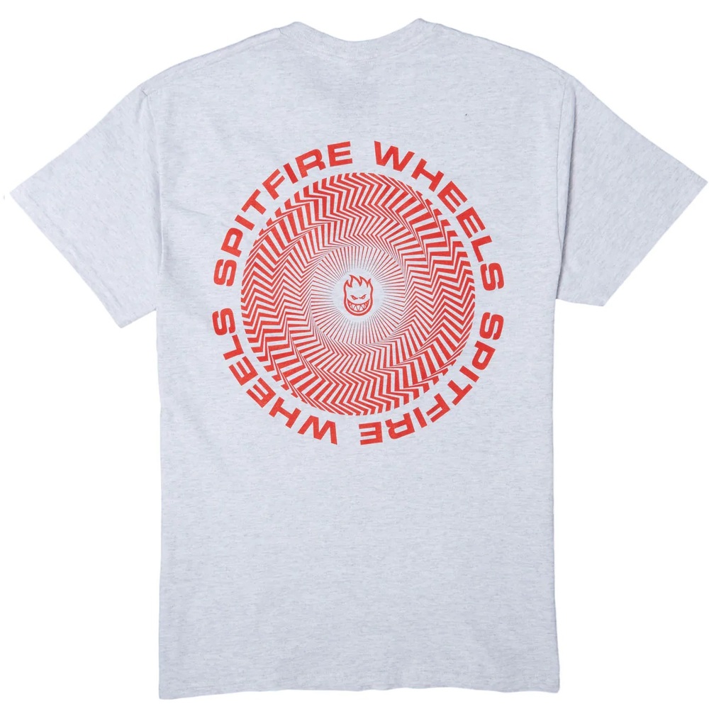 Spitfire Classic Vortex Ash Red T-Shirt [Size: S]