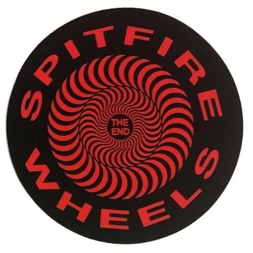 Spitfire Classic Swirl Small Skateboard Sticker [Colour: Black Red]