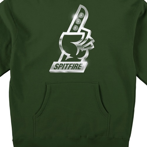 Spitfire Chrome#1 Green Hoodie [Size: L]