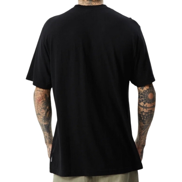 Afends Crops Retro Logo Black T-Shirt [Size: M]