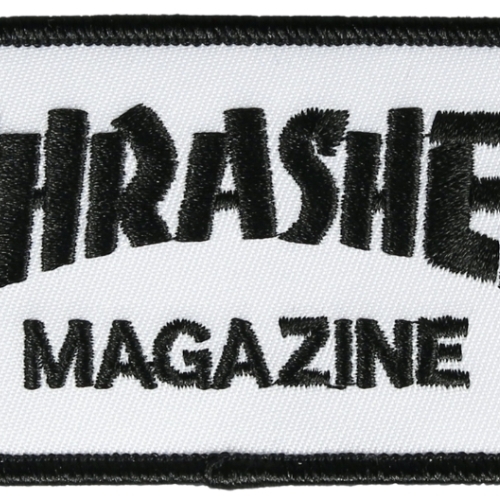 Thrasher Logo White Black Patch