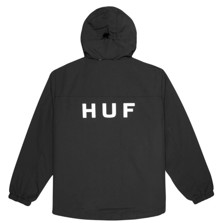 Huf Essentials Zip Standard Shell Black Jacket [Size: S]
