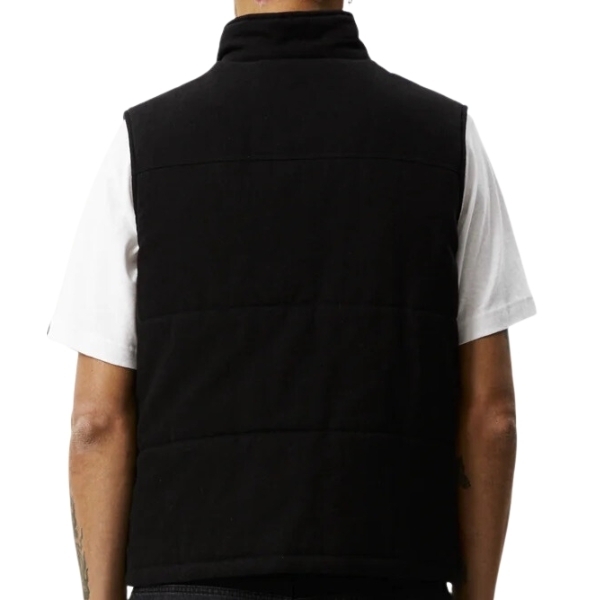 Afends Midnight Black Puffer Vest Jacket [Size: M]