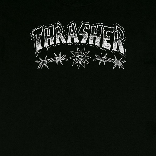 Thrasher Barbed Wire Black T-Shirt [Size: M]