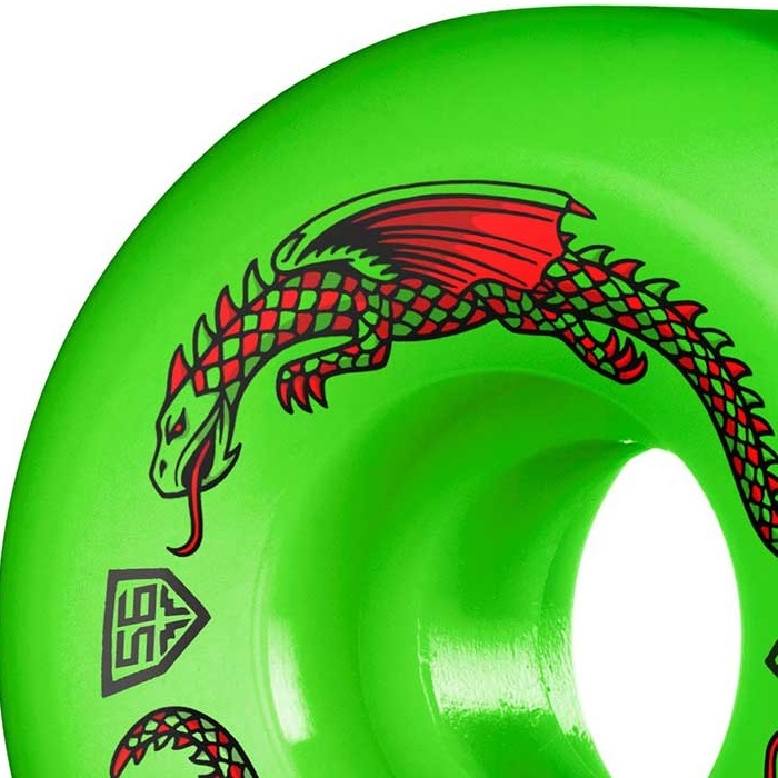 Powell Peralta Dragon Formula Green 93A 58mm x 33mm Skateboard Wheels