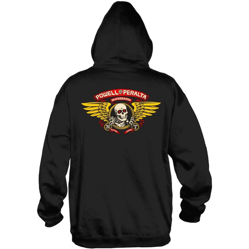 Powell Peralta Winged Ripper Black Hoodie [Size: S]