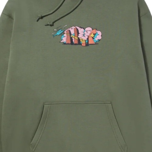 HUF Street Level Olive Hoodie [Size: S]