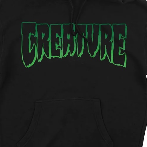 Creature Outline Black Hoodie [Size: M]