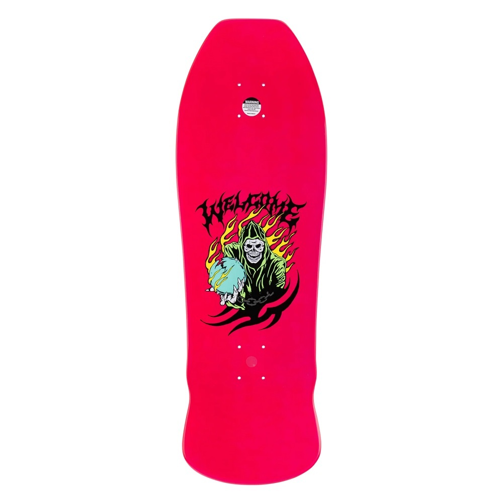 Welcome Knight On Early Grab Neon Pink Dip 10 Skateboard Deck