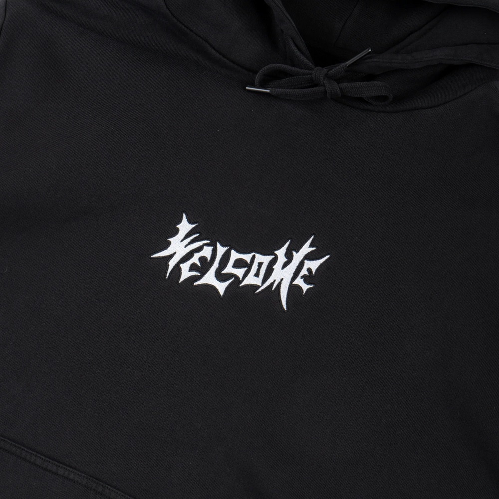 Welcome Skateboards Vampire Vintage Black Pigment Dyed Hoodie [Size: M]