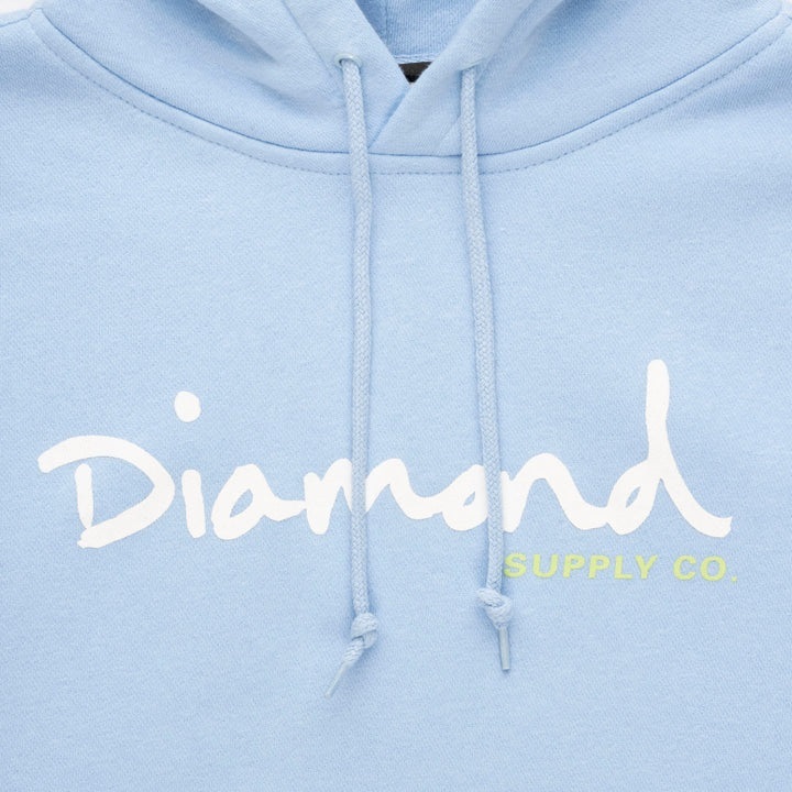 Diamond Supply Co OG Script Powder Blue Hoodie [Size: S]