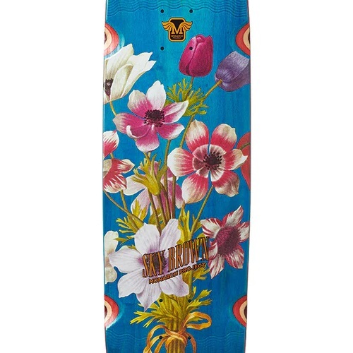Monarch Botanic Rounded R7 Sky Brown Blue 8.5 Skateboard Deck