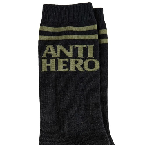 Anti Hero Blackhero If Found 1 Pair Black Olive Mens Socks