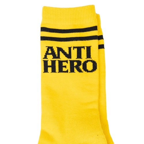 Anti Hero Blackhero If Found 1 Pair Yellow Black Mens Socks