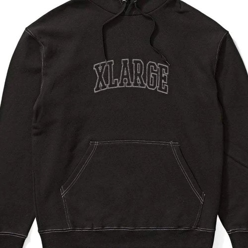 XLarge Double Stitched Black Hoodie [Size: S]