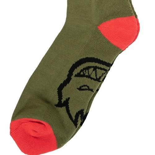 Spitfire Classic 87 Olive Red Black 3 Pairs Mens Socks