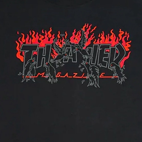 Thrasher Crows Black T-Shirt [Size: M]