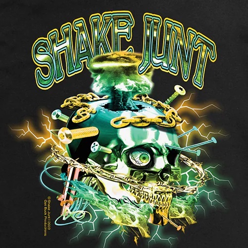 Shake Junt Skull Skrew 2 Black T-Shirt